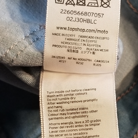 Topshop Moto Joni Skinny Jeans - Sky Blue - Picture 9 of 11